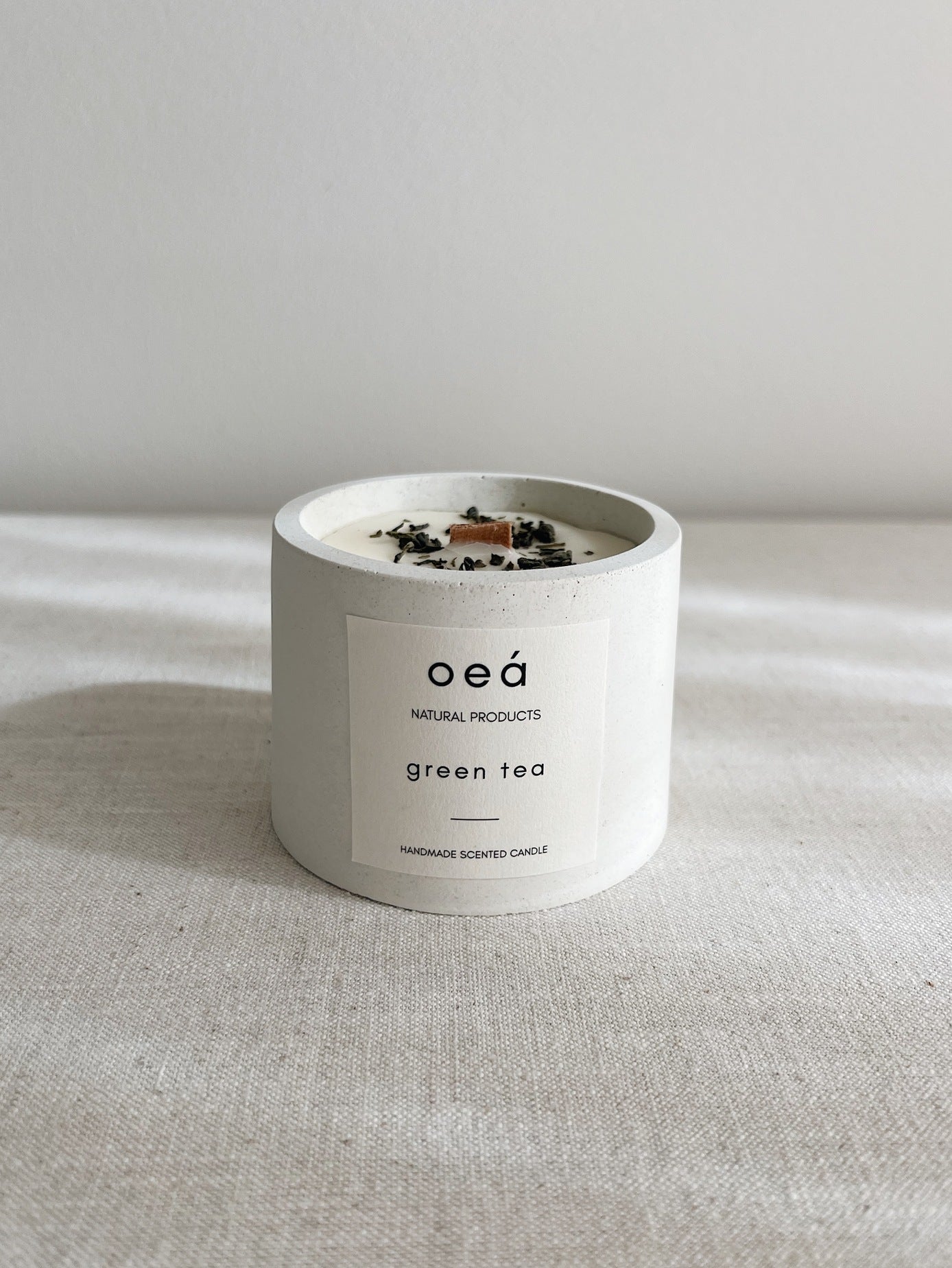 Duftkerze „Green Tea“ – mit ätherischem Lemongrasöl, Soja- & Rapswachs (125 g)