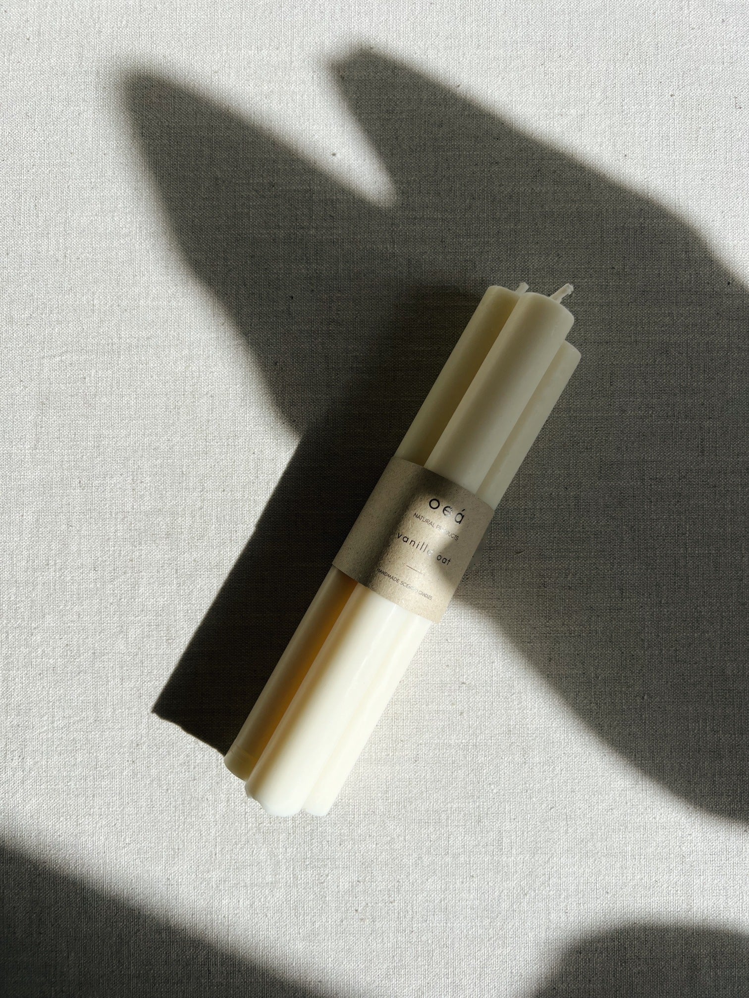 Stabkerzen „Vanilla Oat“ – mit Vanille & Orange, Soja- & Rapswachs (3 Stück)