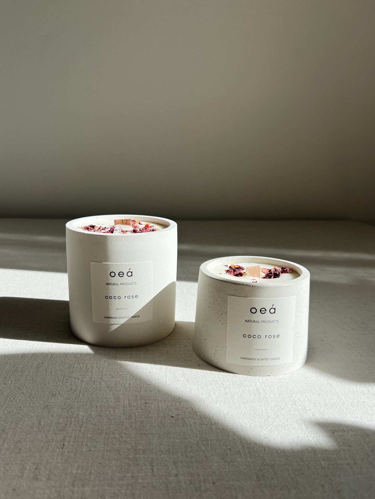 Duftkerze „Coco Rose“ – mit Rose & Kokos, Soja- & Rapswachs (125 g)