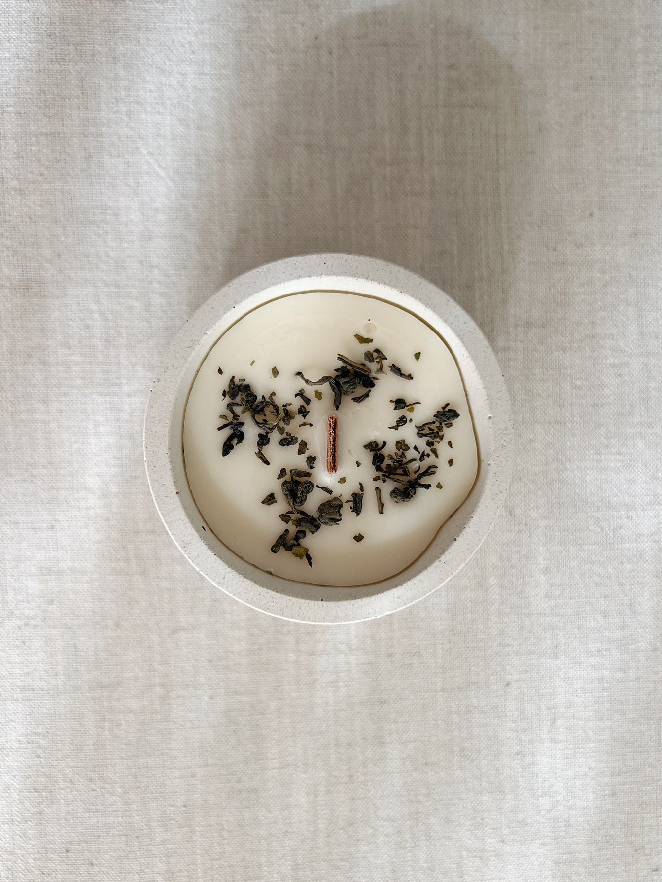 Duftkerze „Green Tea“ – mit ätherischem Lemongrasöl, Soja- & Rapswachs (125 g)