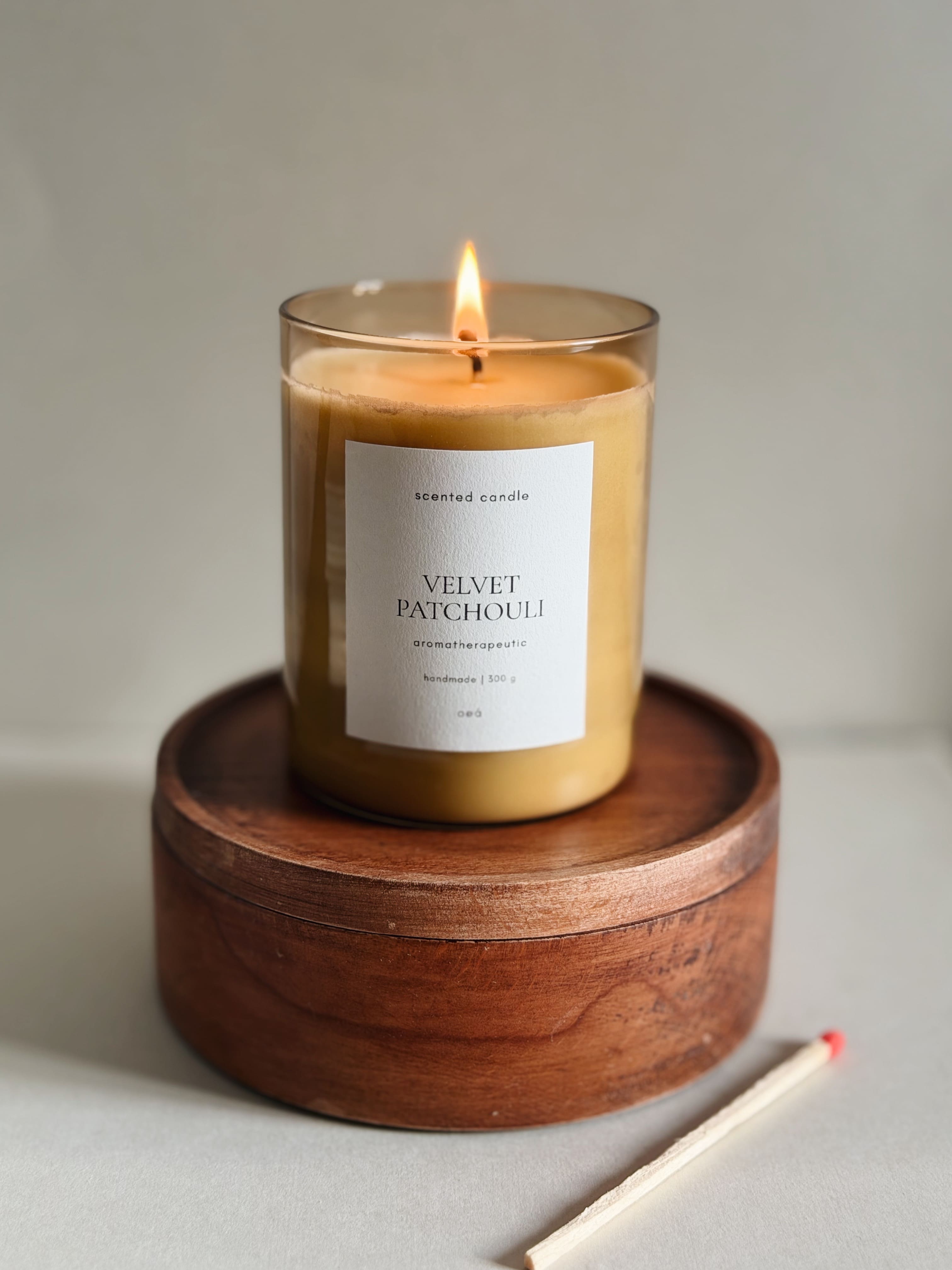 Duftkerze VELVET PATCHOULI | Sinnliche Wärme (300g)
