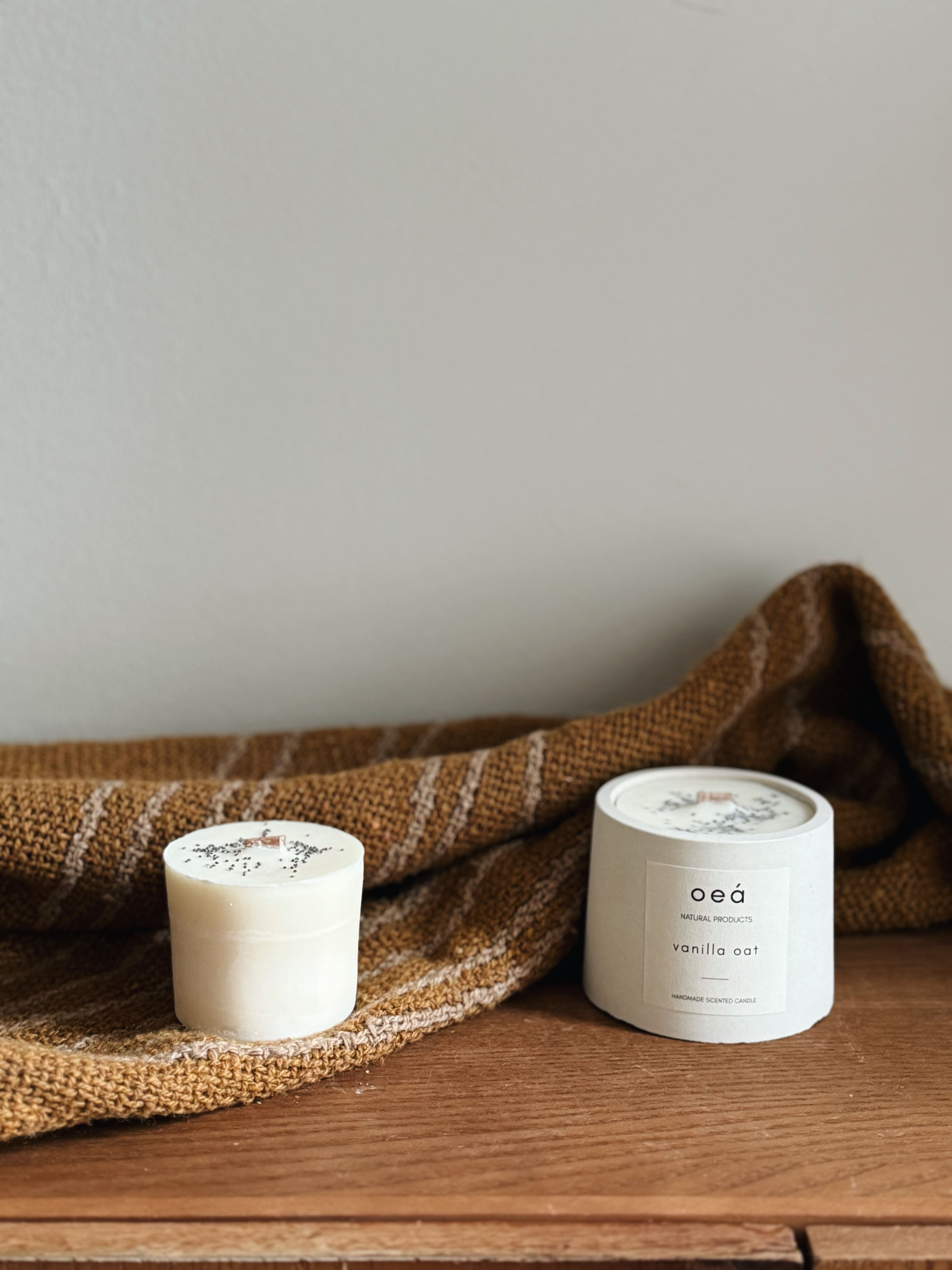 Duftkerze „Vanilla Oat“ – mit Orange & Vanille, Soja- & Rapswachs (125 g)