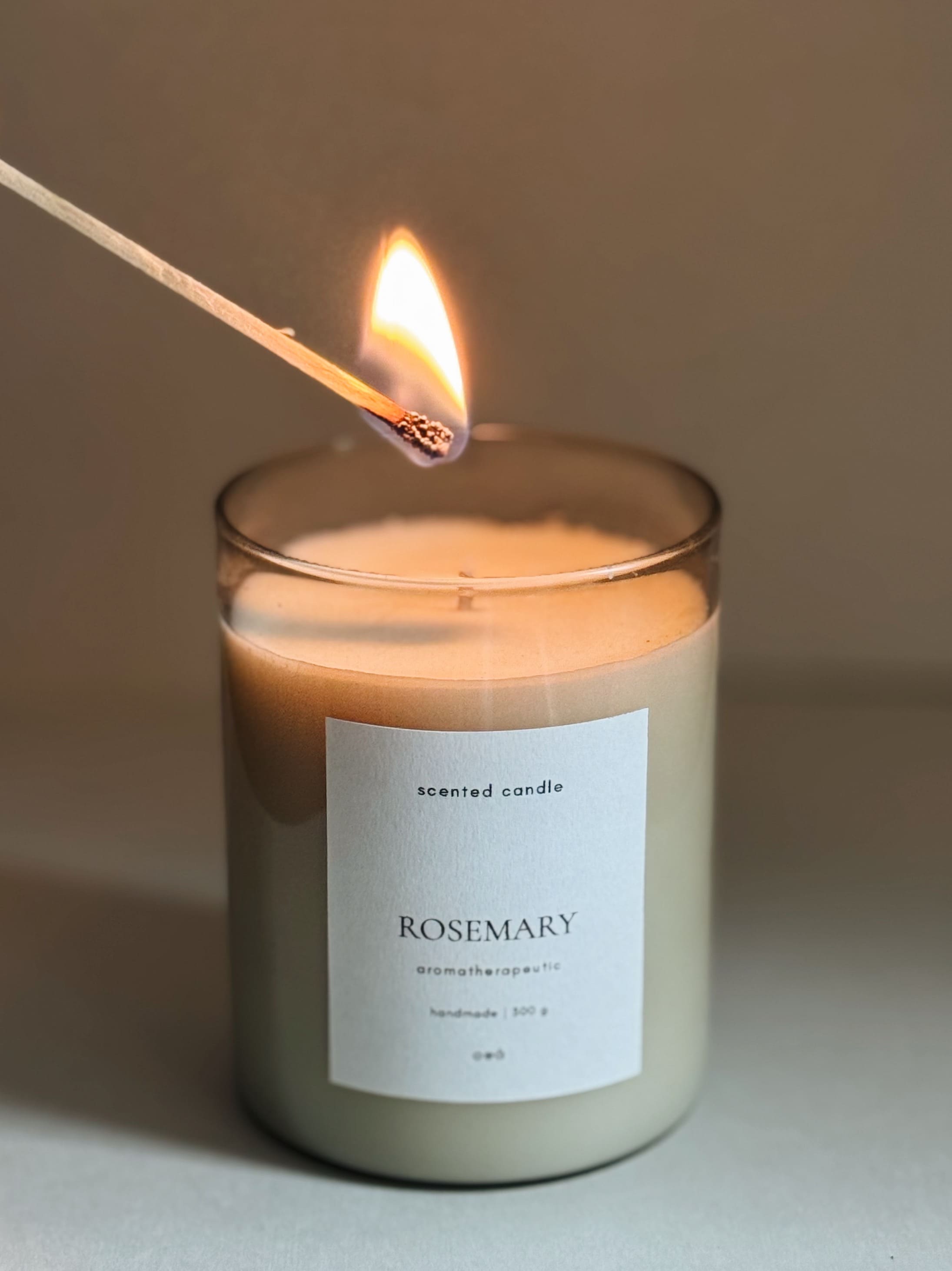 Duftkerze ROSEMARY  | Frischer Duft mit Soja- & Rapswachs (300g)