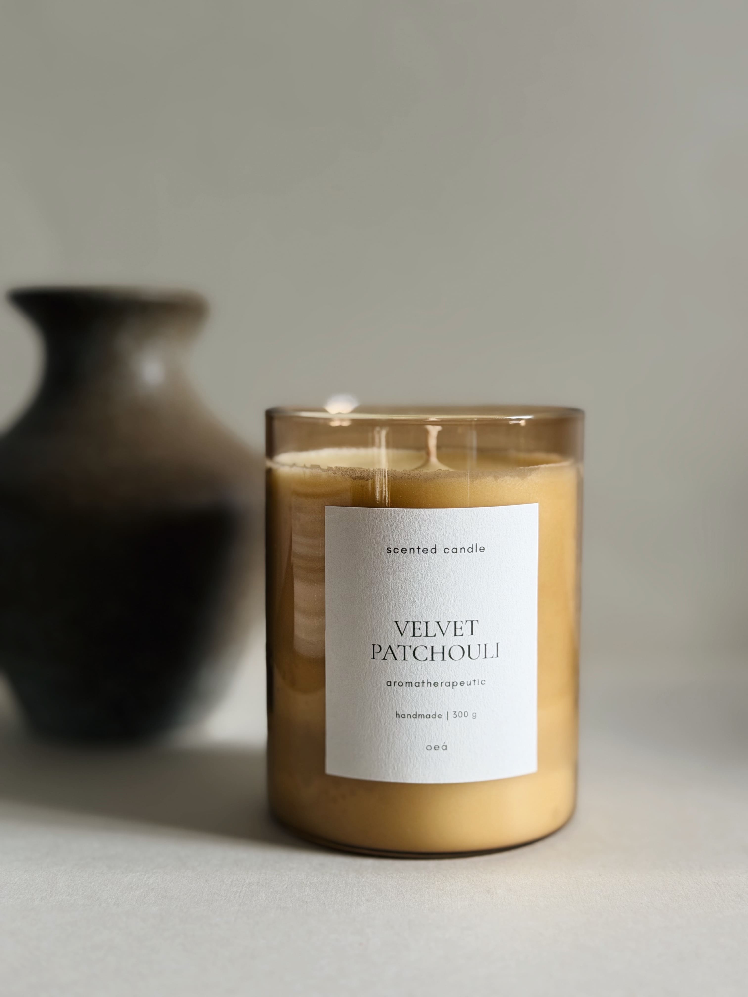 Duftkerze VELVET PATCHOULI | Sinnliche Wärme (300g)